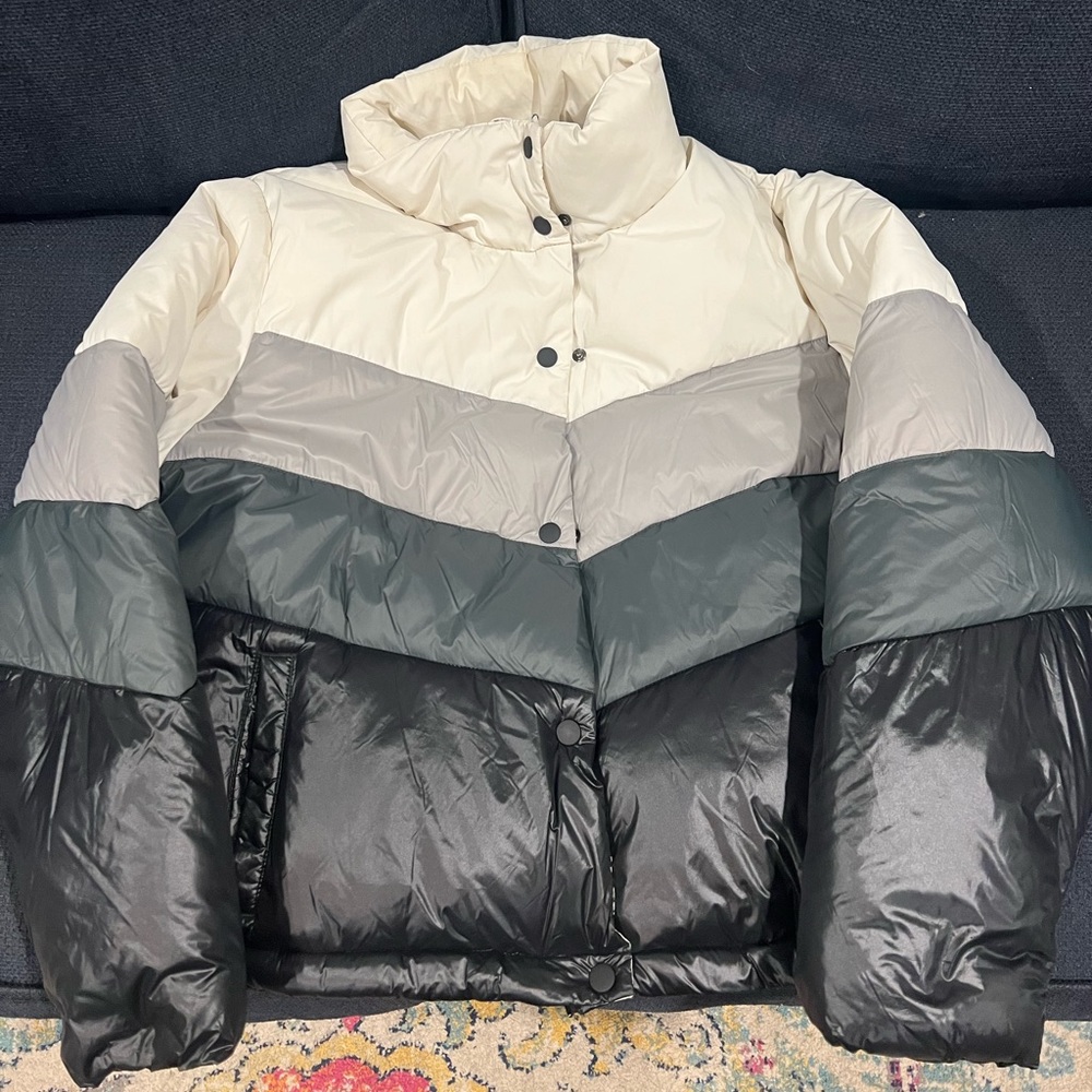 Wild Fable Colorblock Puffer Coat